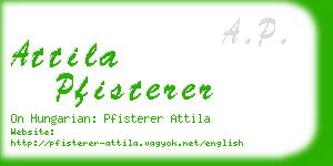 attila pfisterer business card